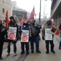 Members from NHU Local 50012 in Winnipeg hosted a lunch time rally.