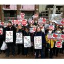 Members from CEIU Local 30851 rally with other PSAC members in Edmonton.