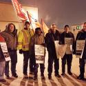 Members from GSU Local 50057 in Winnipeg hold morning plant gate.