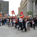 PSAC members march down Main Street