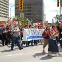 PSAC members march down Main Street
