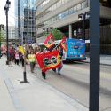 PSAC members march to CUPW solidarity rally