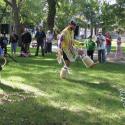 Hoop dancers at the Saskatoon & District Labour Council Labour Day BBQ in the Pa