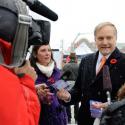 NDP MP Peter Julian speaks to press about the NDP's Canadian senator cards