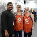 Drop-In Centre Chef Glen Pereira with Karen Zoller (UTE) and Nancy Johnson (UTE)